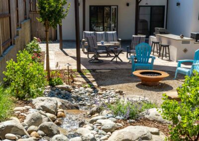 Atascadero Waterfall Fire Pit Garden